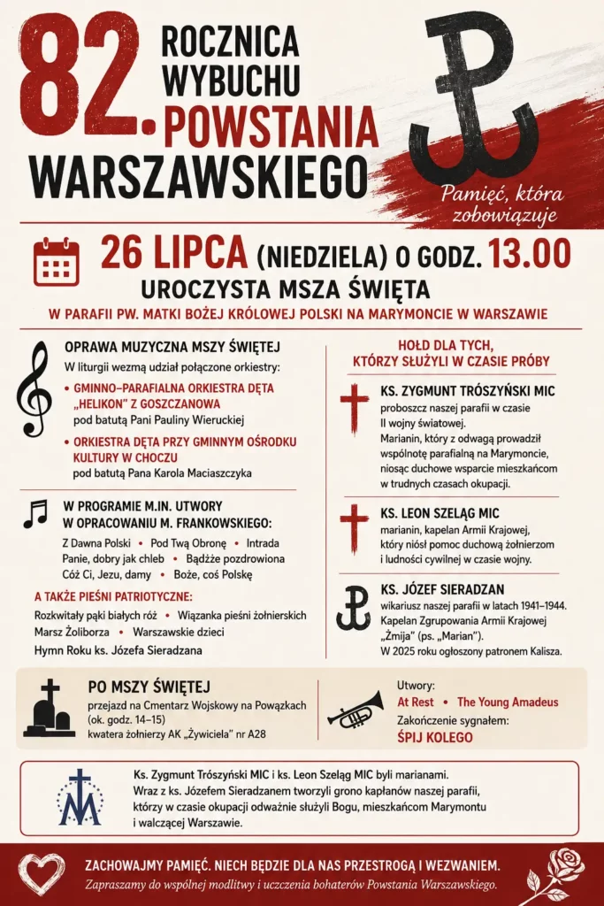 Obchody 82. Rocznicy Wybuchu Powstania Warszawskiego